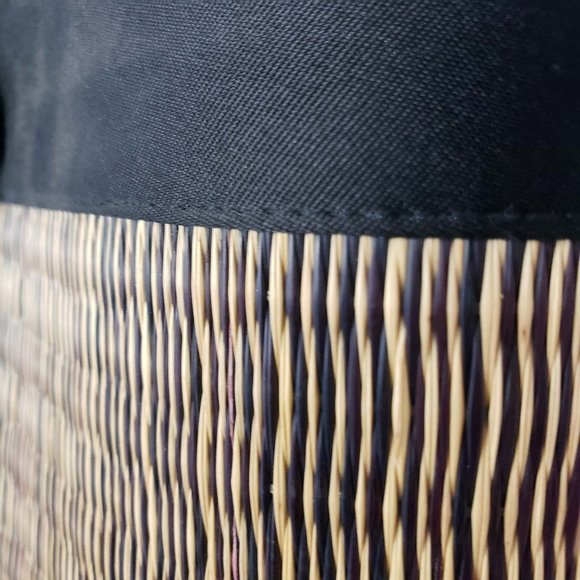 Baskets Of Cambodia Women's Reed Hard Bottom Zip Close Tote Purse Shoulder Bag - Picture 4 of 13